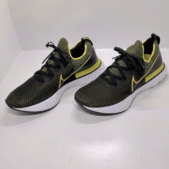 Nike Other - Nike React Infinity Run Flyknit Shoes Black and Sonic Yellow men’s size 11.5